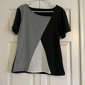 Grey white cotton shirt